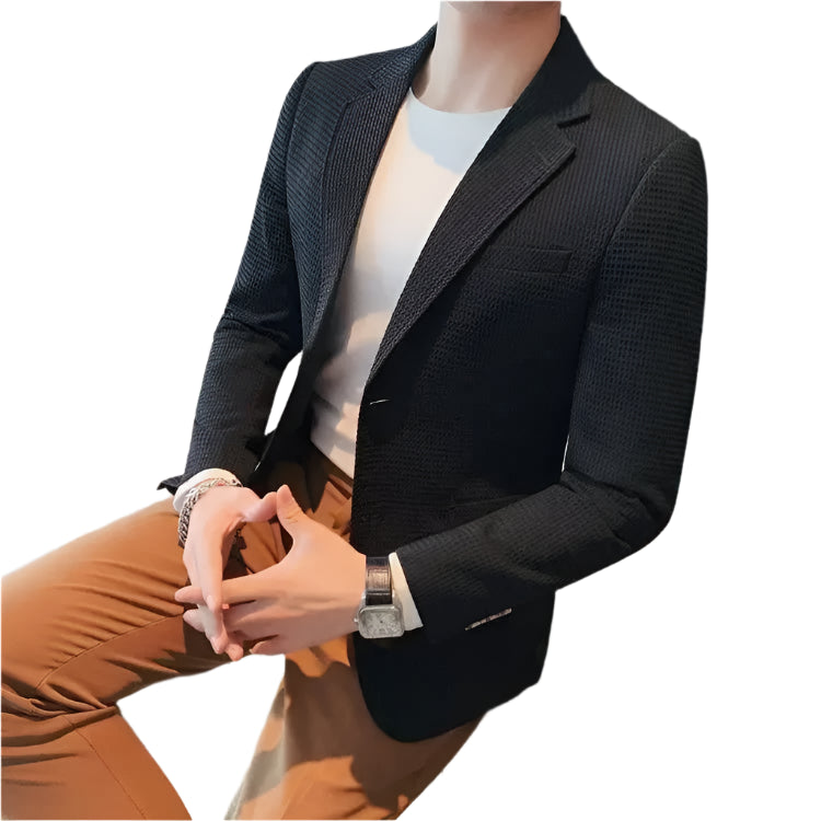 Blazer Masculino Raffenzi RZ109 com design elegante e versátil, ideal para destacar o visual em eventos formais, ocasiões especiais ou compromissos casuais.