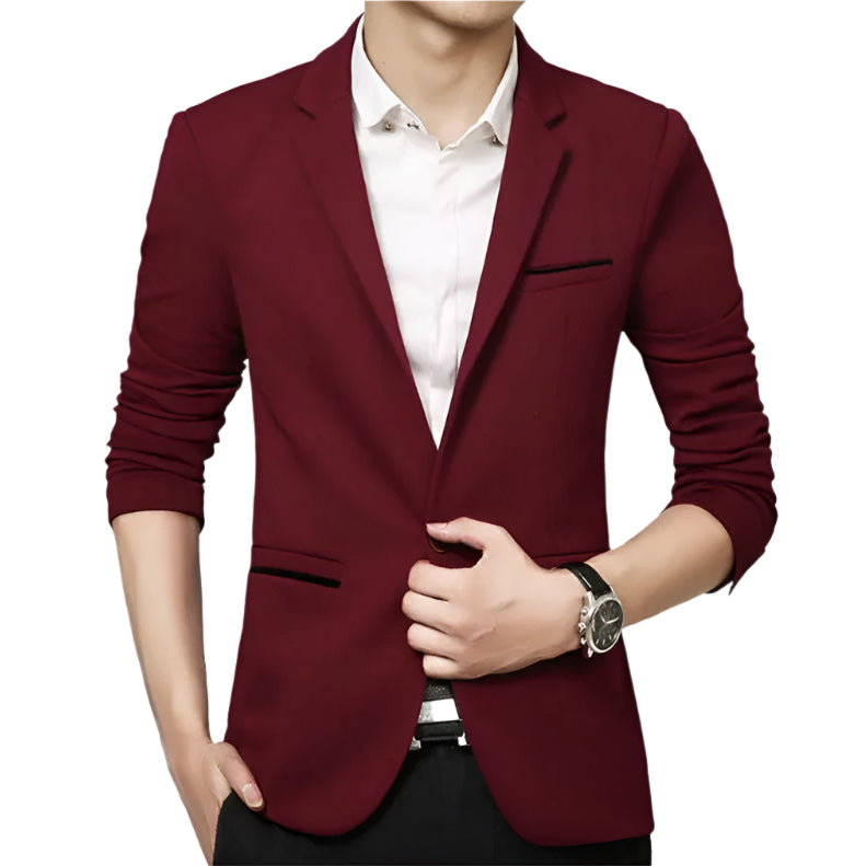 Blazer Masculino Slim Fit em algodão Raffenzi RZ106 com design moderno e detalhes sofisticados, perfeito para valorizar a silhueta masculina.