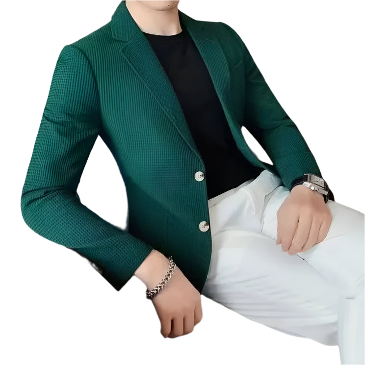 Blazer Masculino Raffenzi RZ109 com design elegante e versátil, ideal para destacar o visual em eventos formais, ocasiões especiais ou compromissos casuais.