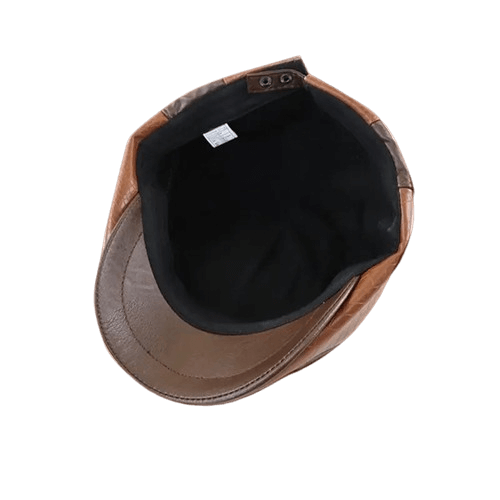 Boina masculina italiana de couro Raffenzi RZ097, acessório sofisticado que oferece conforto, proteção e estilo marcante para homens autênticos.