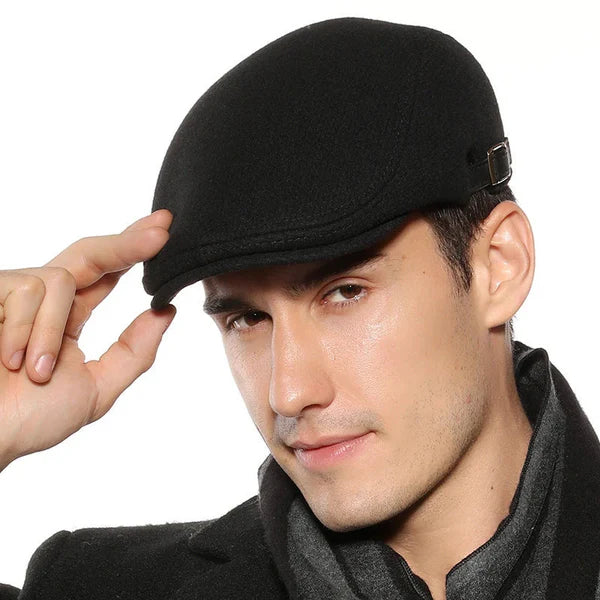 Boina masculina italiana Raffenzi RZ091 em algodão, acessório sofisticado e confortável para complementar visuais elegantes e estilosos.