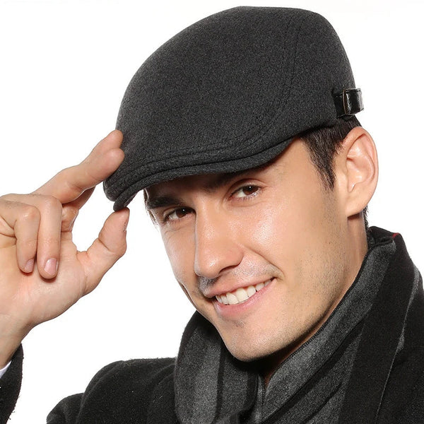 Boina masculina italiana Raffenzi RZ091 em algodão, acessório sofisticado e confortável para complementar visuais elegantes e estilosos.