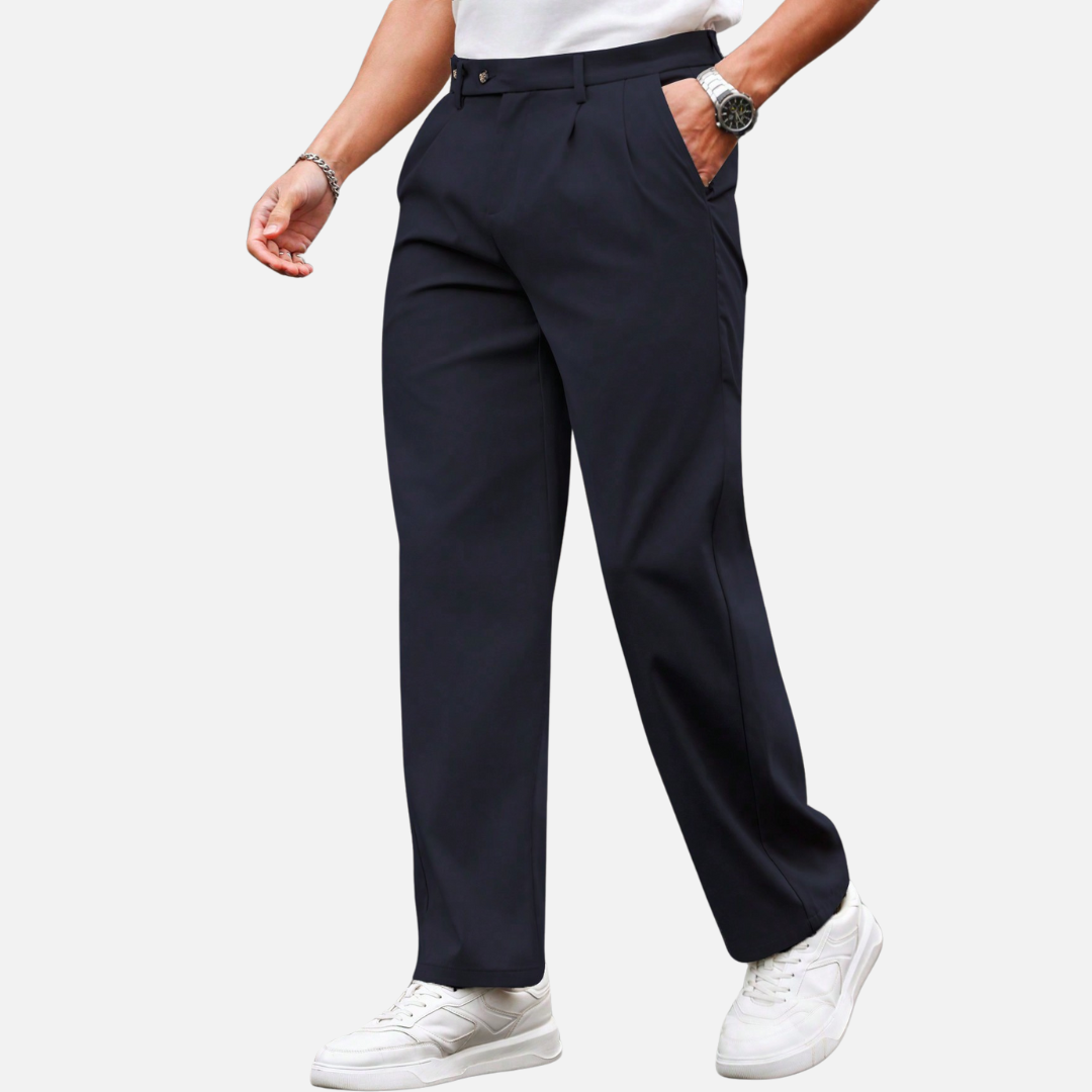 Calça social de alfaiataria masculina Raffenzi RZ111, ideal para compor looks sofisticados e modernos em diversas ocasiões