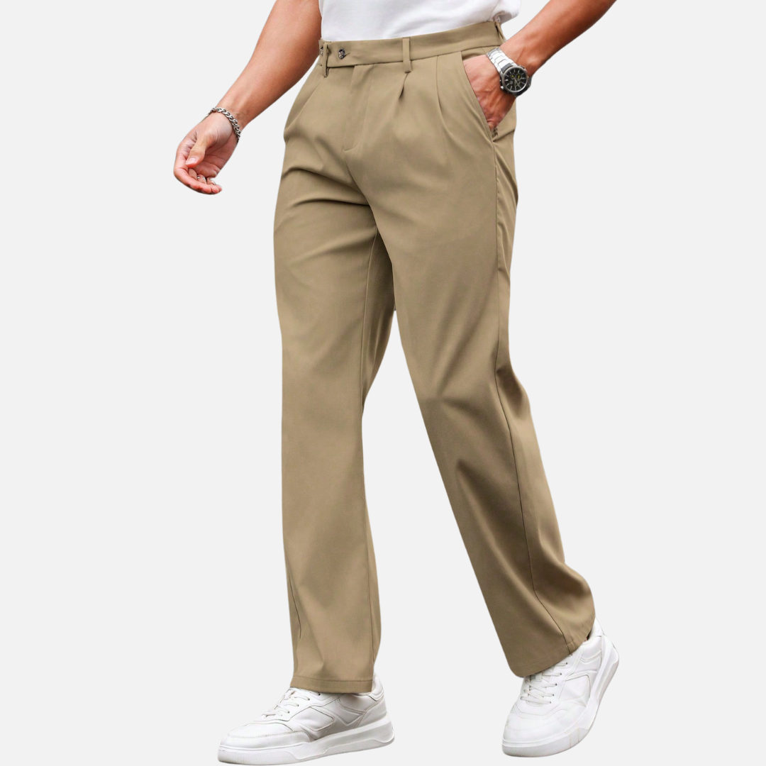 Calça social de alfaiataria masculina Raffenzi RZ111, ideal para compor looks sofisticados e modernos em diversas ocasiões