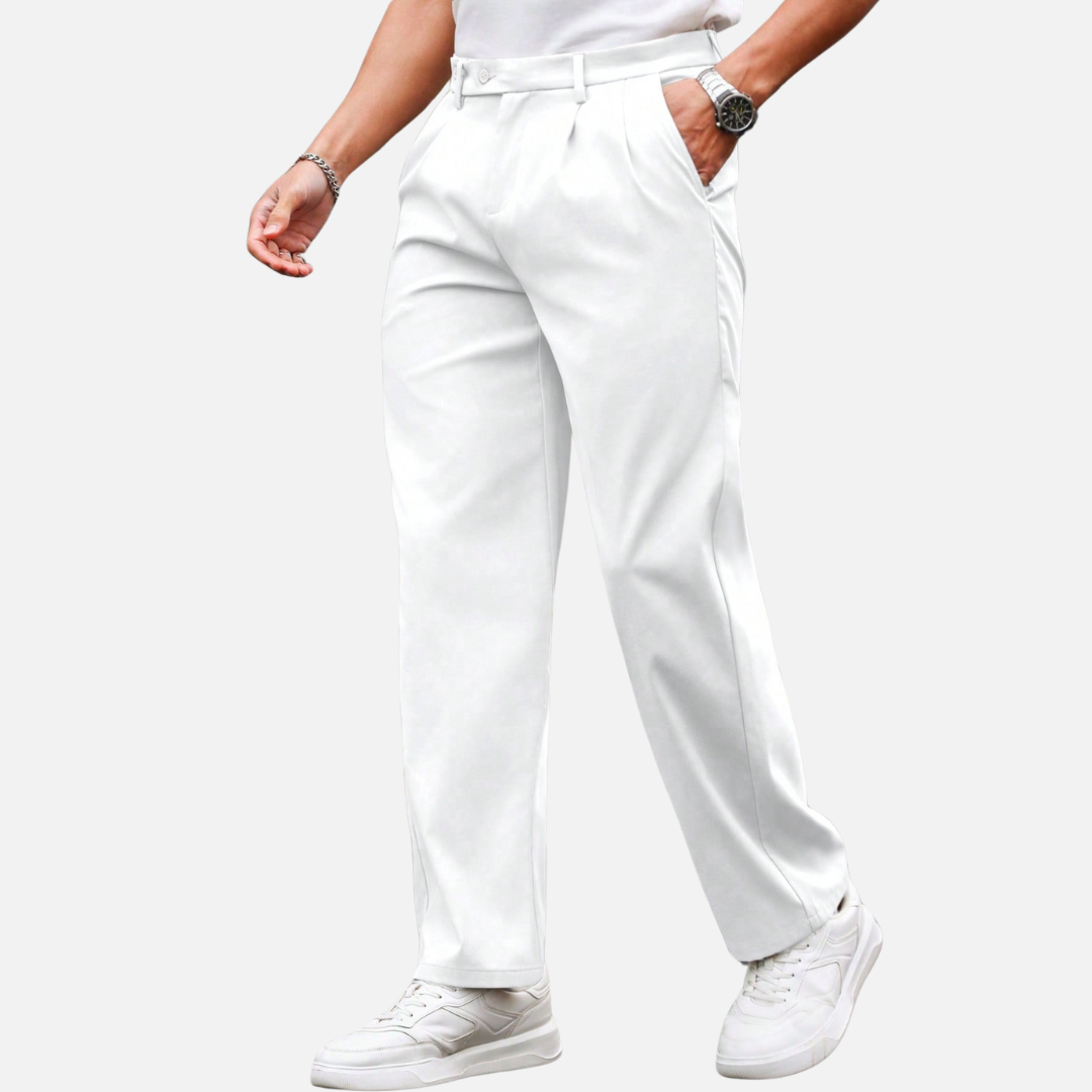 Calça social de alfaiataria masculina Raffenzi RZ111, ideal para compor looks sofisticados e modernos em diversas ocasiões
