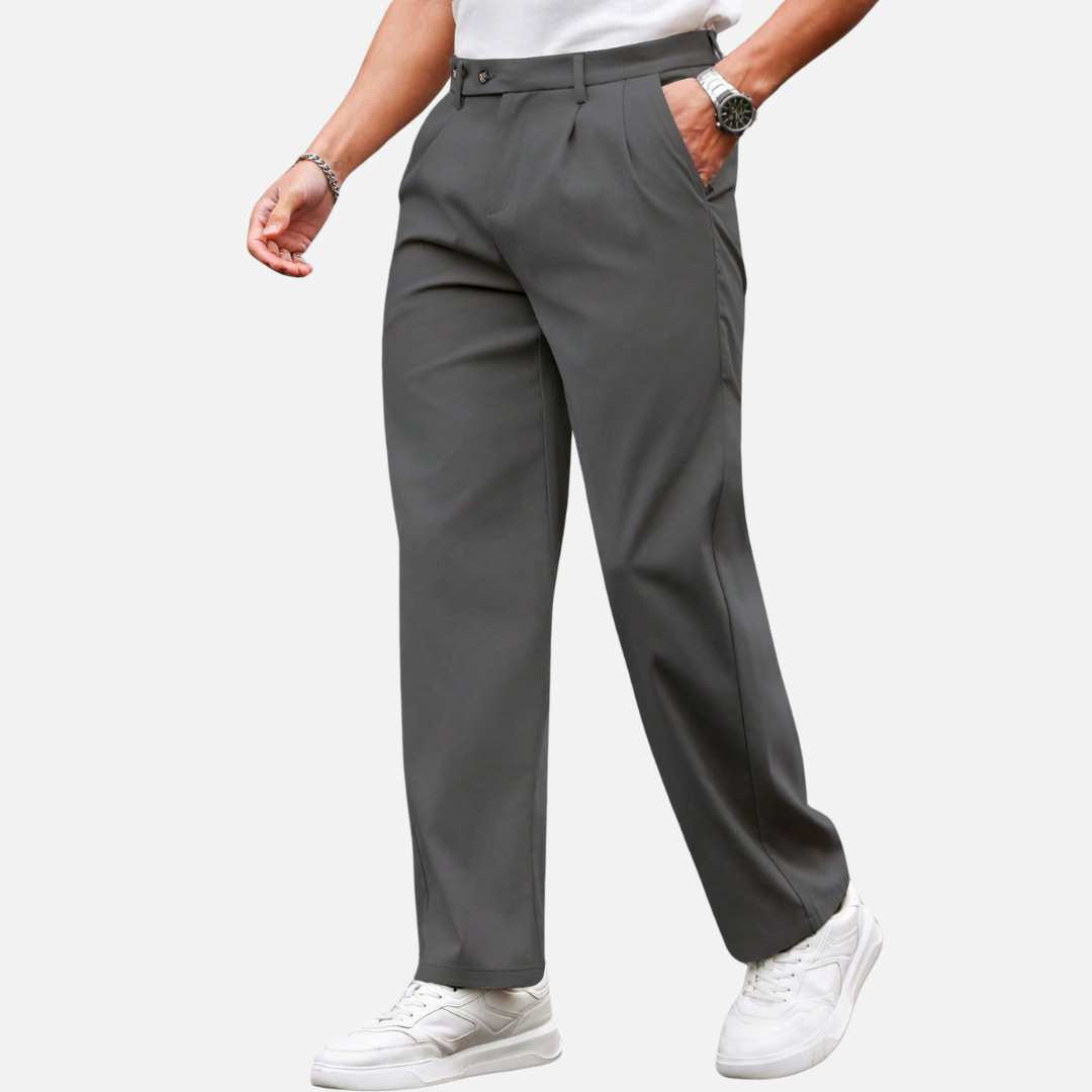 Calça social de alfaiataria masculina Raffenzi RZ111, ideal para compor looks sofisticados e modernos em diversas ocasiões