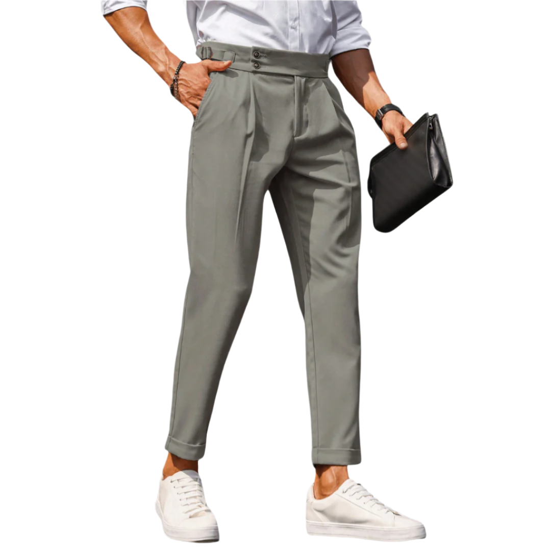 Calça social de alfaiataria masculina Raffenzi RZ113 com caimento perfeito para um visual sofisticado e confortável