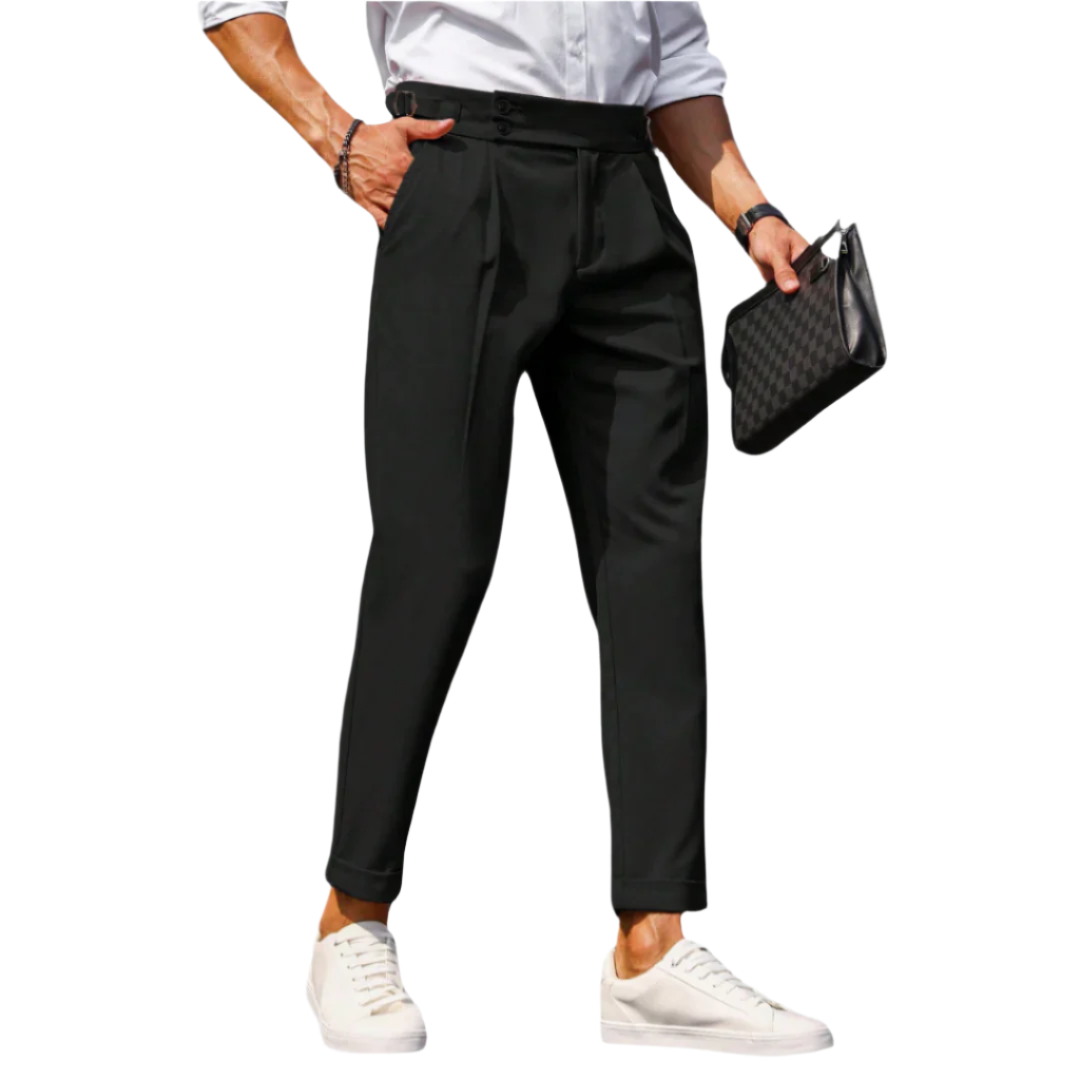 Calça social de alfaiataria masculina Raffenzi RZ113 com caimento perfeito para um visual sofisticado e confortável