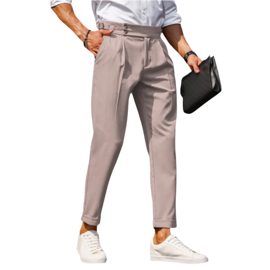 Calça social de alfaiataria masculina Raffenzi RZ113 com caimento perfeito para um visual sofisticado e confortável
