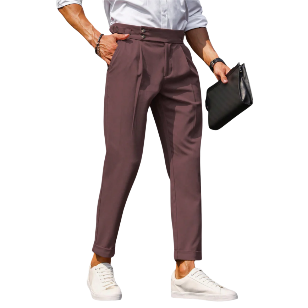 Calça social de alfaiataria masculina Raffenzi RZ113 com caimento perfeito para um visual sofisticado e confortável