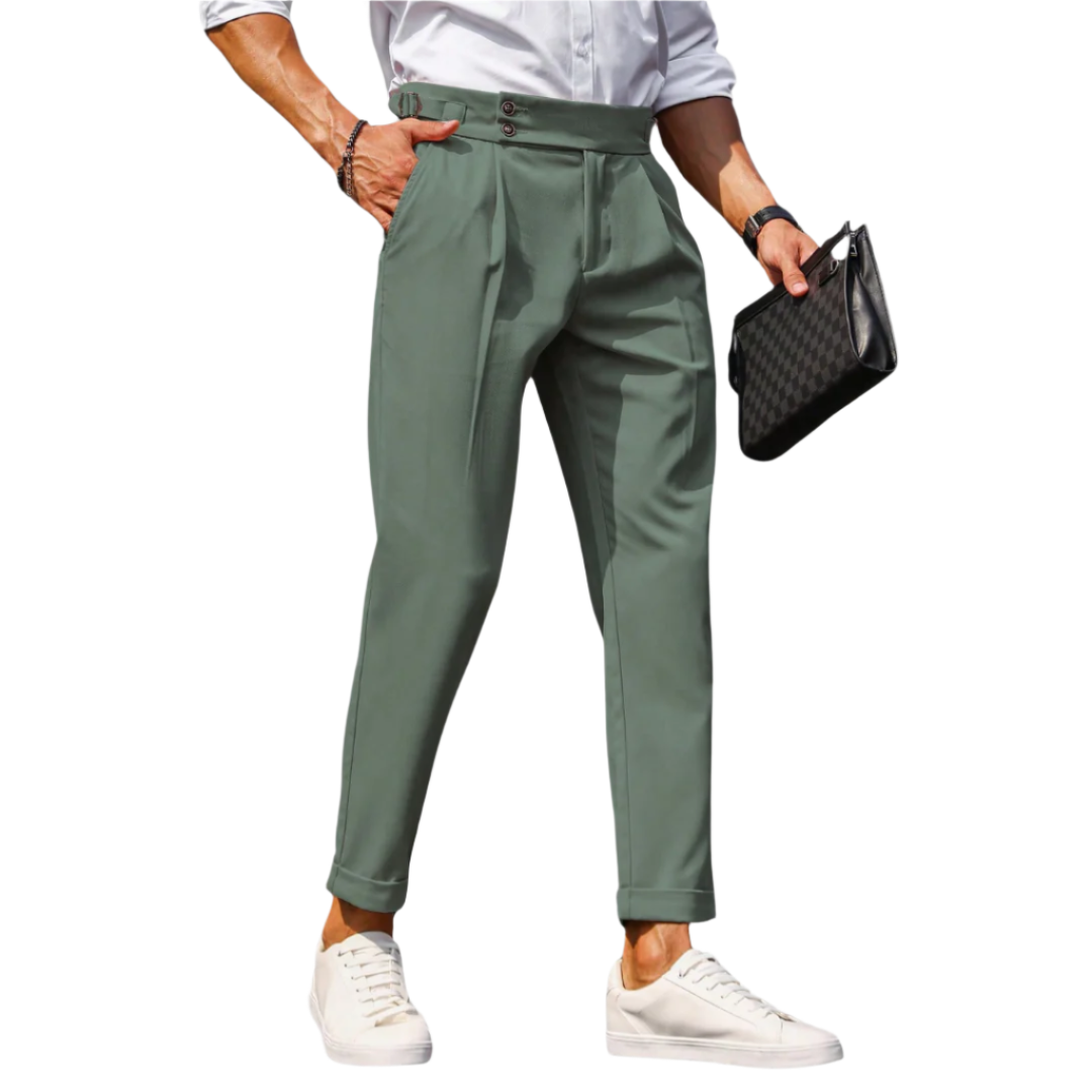 Calça social de alfaiataria masculina Raffenzi RZ113 com caimento perfeito para um visual sofisticado e confortável