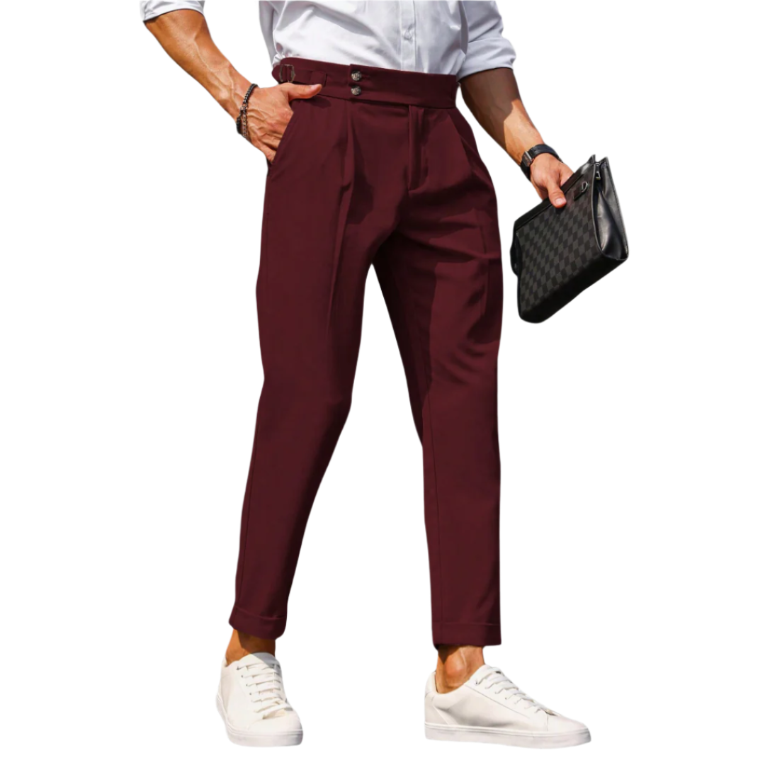 Calça social de alfaiataria masculina Raffenzi RZ113 com caimento perfeito para um visual sofisticado e confortável