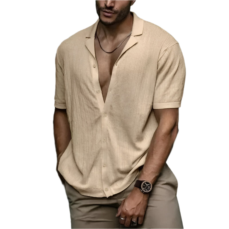 Camisa Raffenzi RZ147, design contemporâneo, ideal para ocasiões casuais ou formais com sofisticação e conforto elegante.