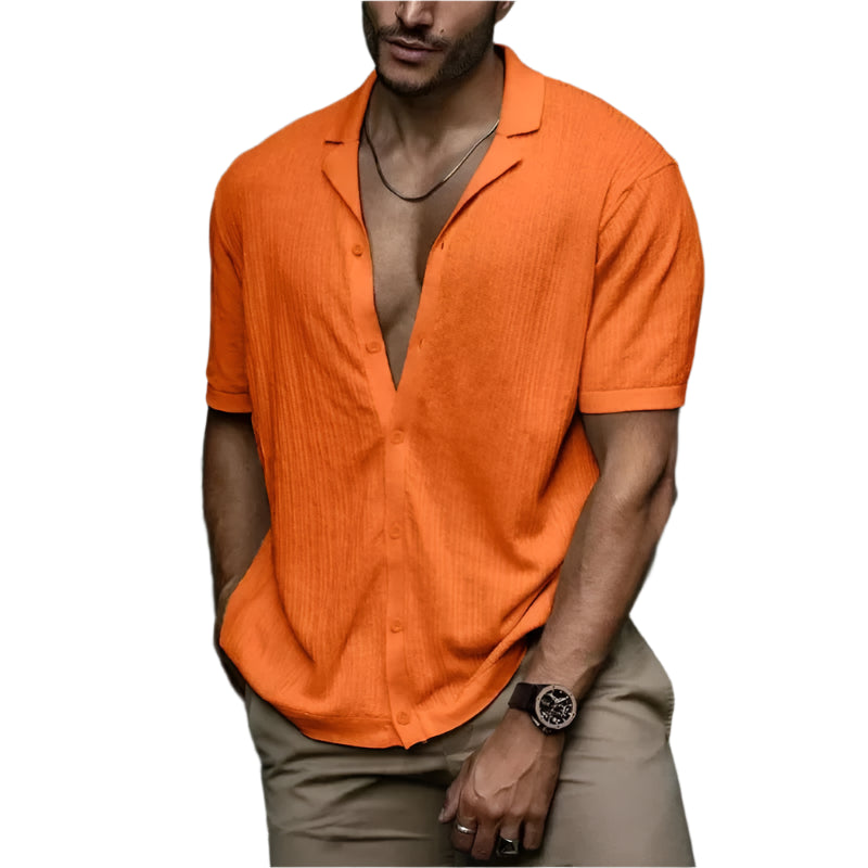 Camisa Raffenzi RZ147, design contemporâneo, ideal para ocasiões casuais ou formais com sofisticação e conforto elegante.