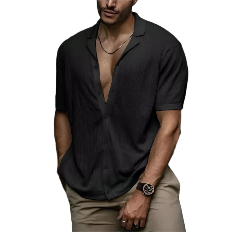 Camisa Raffenzi RZ147, design contemporâneo, ideal para ocasiões casuais ou formais com sofisticação e conforto elegante.