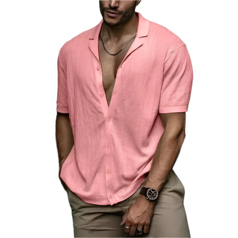 Camisa Raffenzi RZ147, design contemporâneo, ideal para ocasiões casuais ou formais com sofisticação e conforto elegante.