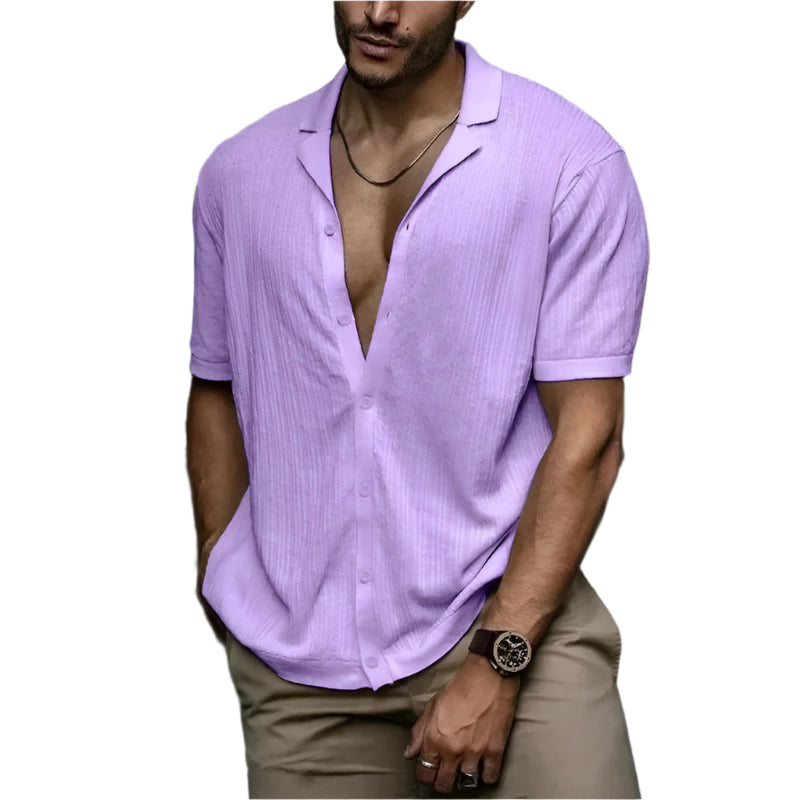 Camisa Raffenzi RZ147, design contemporâneo, ideal para ocasiões casuais ou formais com sofisticação e conforto elegante.