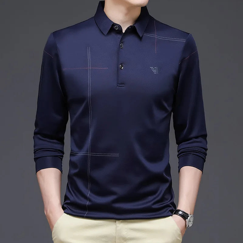 Camisa Polo Raffenzi RZ146, design refinado, perfeita para ocasiões profissionais ou formais com sofisticação e conforto elevado.