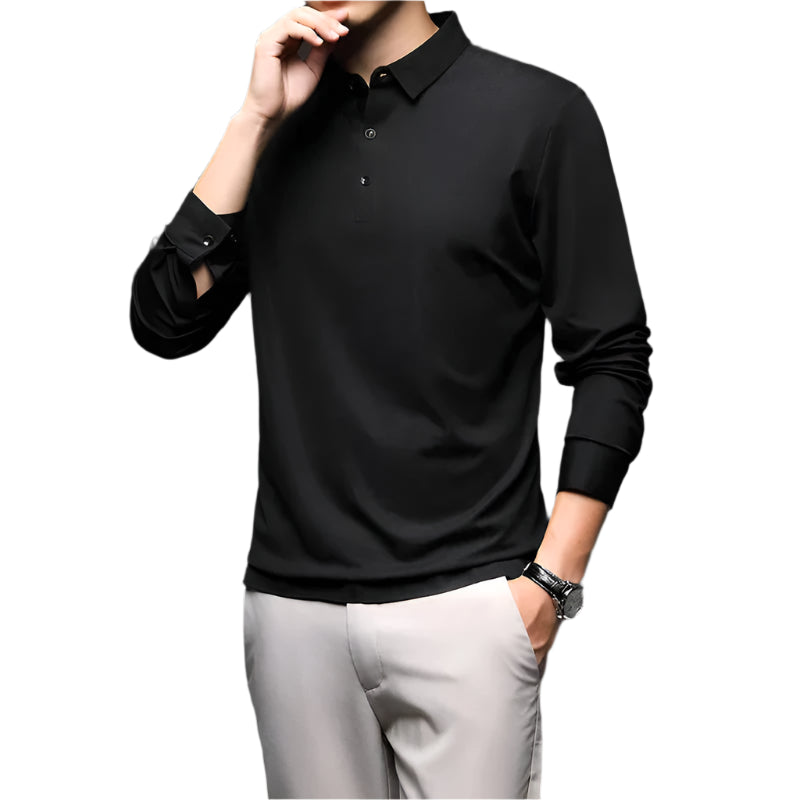 Camisa Polo Raffenzi RZ145, design contemporâneo, perfeita para ocasiões casuais ou formais com elegância e resistência duradoura.