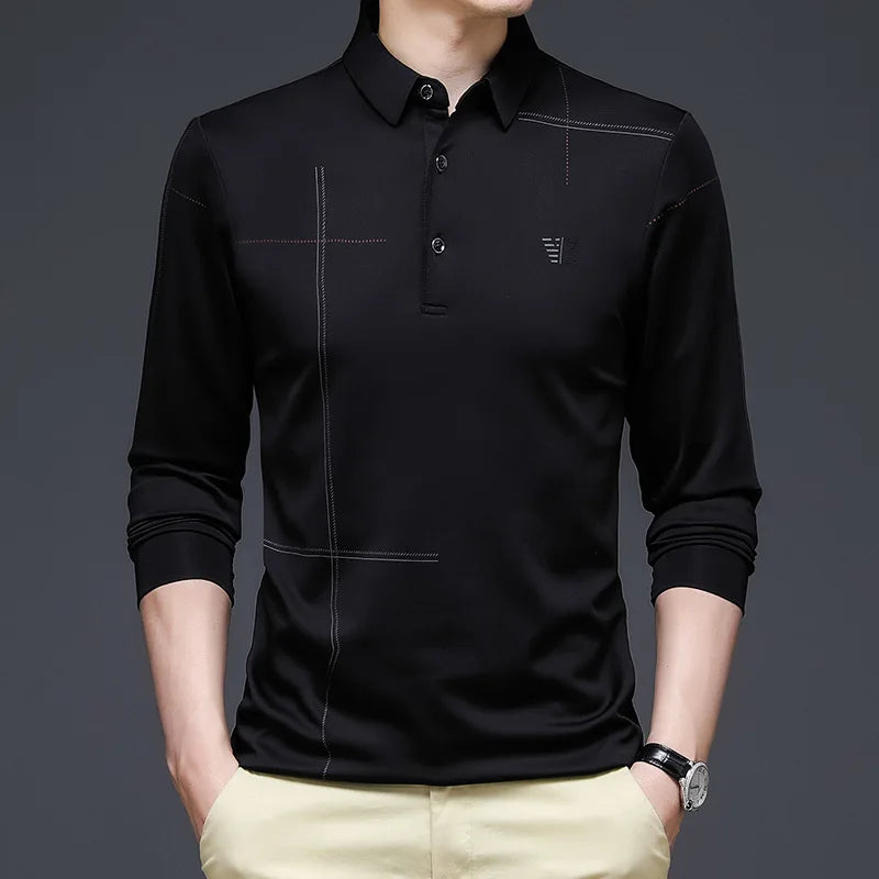 Camisa Polo Raffenzi RZ146, design refinado, perfeita para ocasiões profissionais ou formais com sofisticação e conforto elevado.