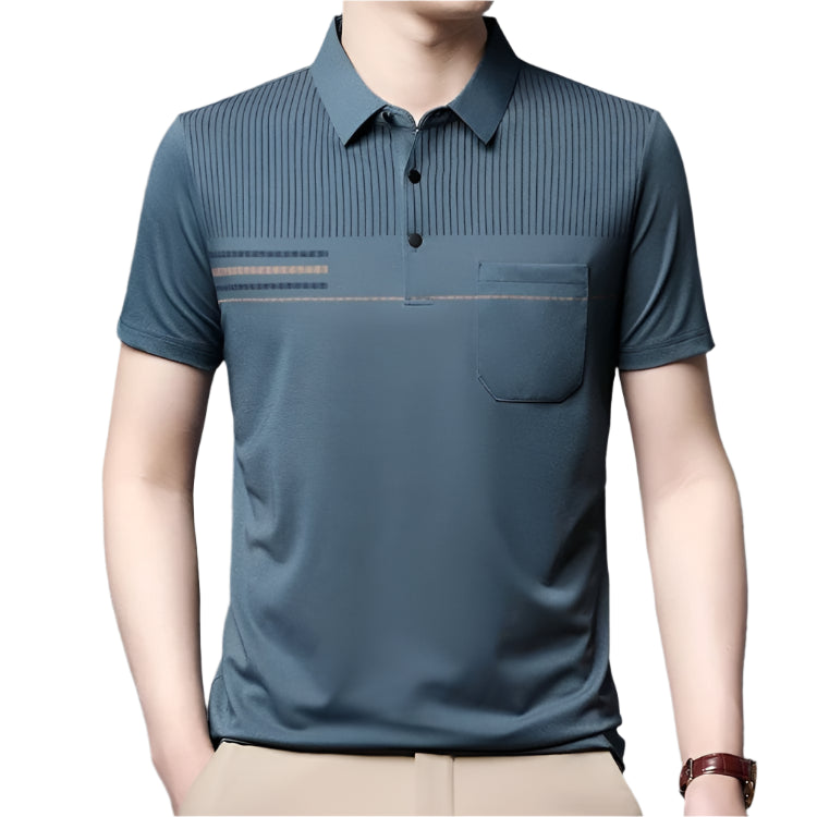 Camisa Polo Raffenzi RZ148, design refinado, perfeita para ocasiões casuais ou formais com elegância e conforto moderno.