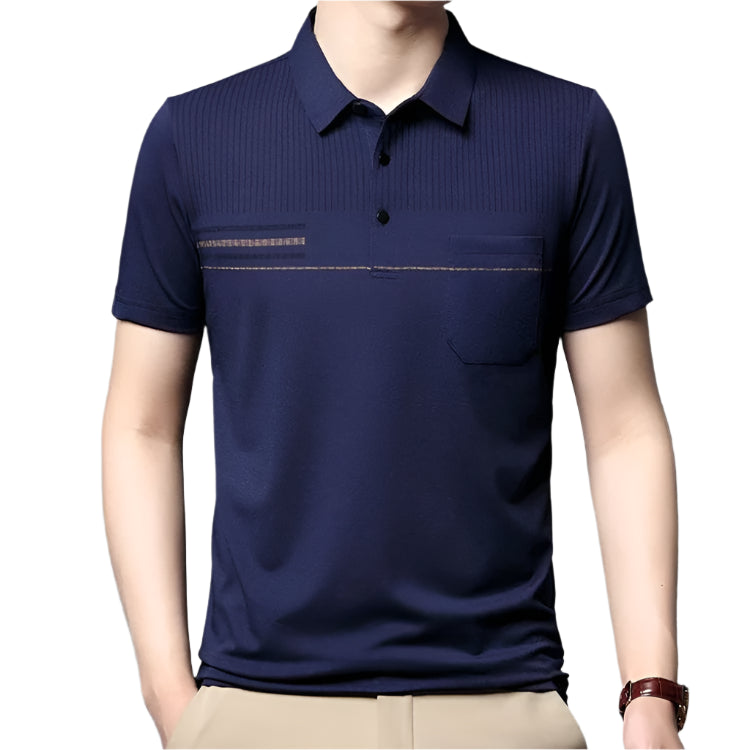 Camisa Polo Raffenzi RZ148, design refinado, perfeita para ocasiões casuais ou formais com elegância e conforto moderno.