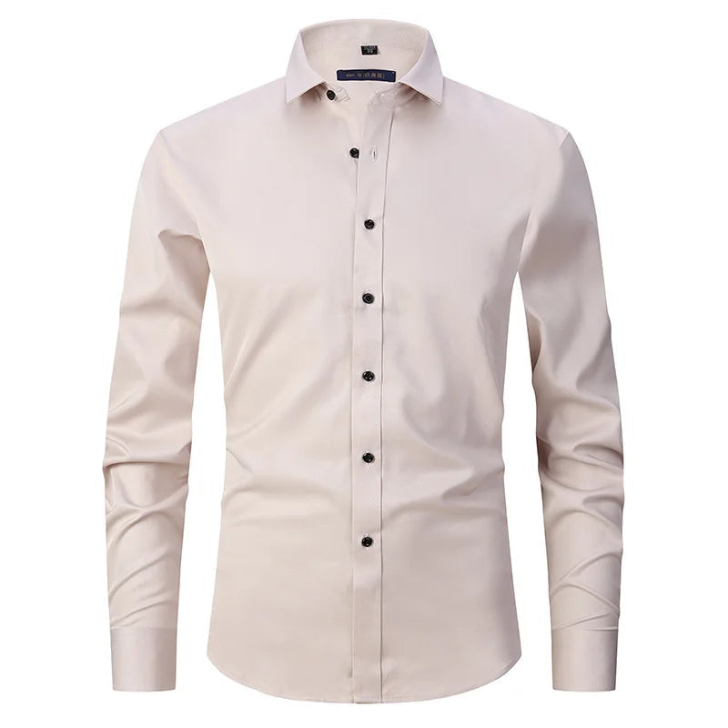Camisa Social Raffenzi RZ143, design slim fit, perfeita para eventos formais ou profissionais com elegância e conforto em algodão.