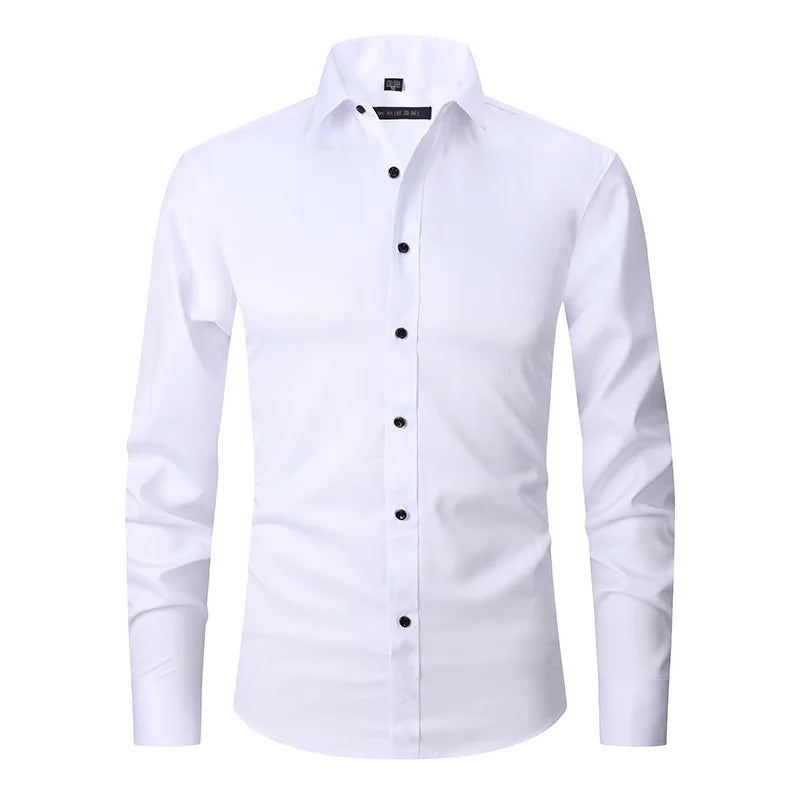 Camisa Social Raffenzi RZ143, design slim fit, perfeita para eventos formais ou profissionais com elegância e conforto em algodão.