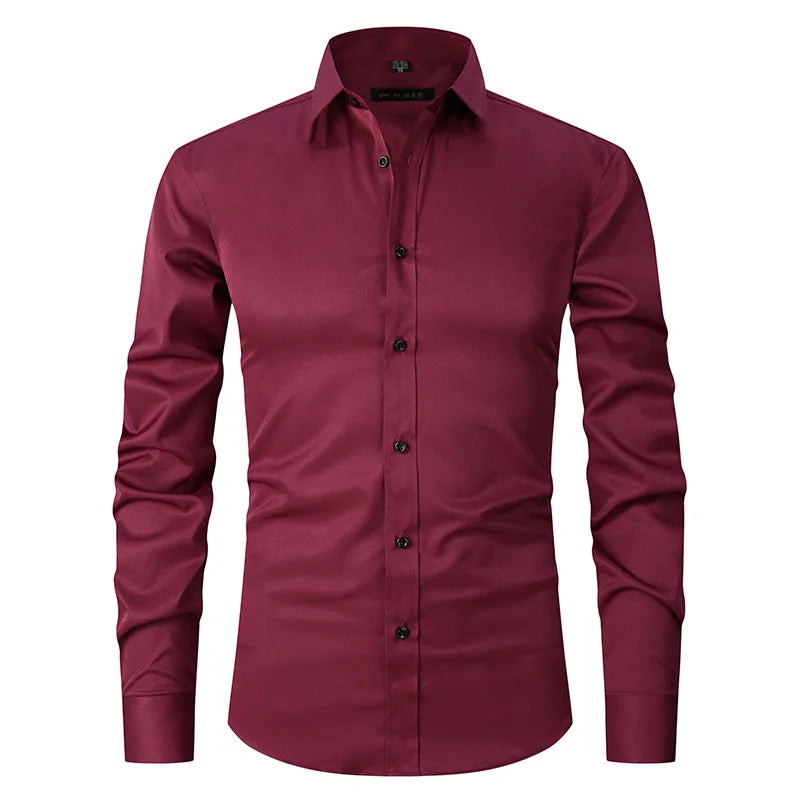 Camisa Social Raffenzi RZ143, design slim fit, perfeita para eventos formais ou profissionais com elegância e conforto em algodão.