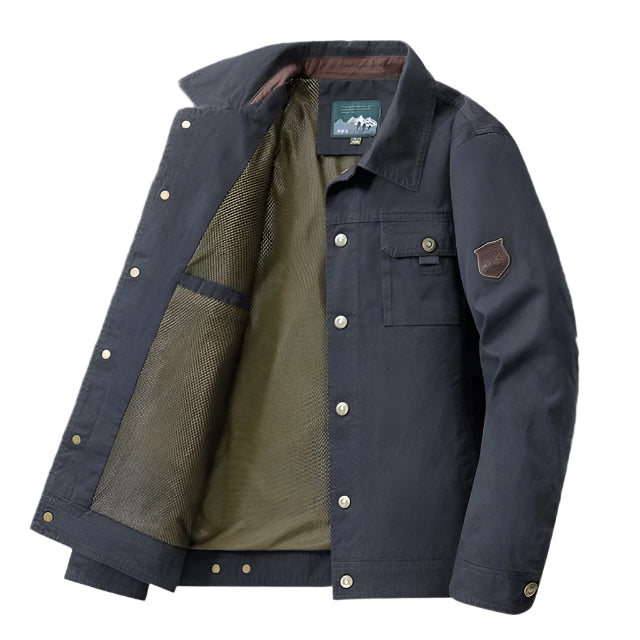 Jaqueta casual masculina Raffenzi RZ004 em algodão, design sofisticado, confortável e ideal para compor looks modernos em diversas ocasiões.