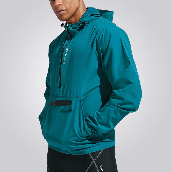 Jaqueta corta vento masculina Raffenzi RZ059, leve, resistente e moderna, ideal para proteção e estilo em atividades urbanas ou ao ar livre.
