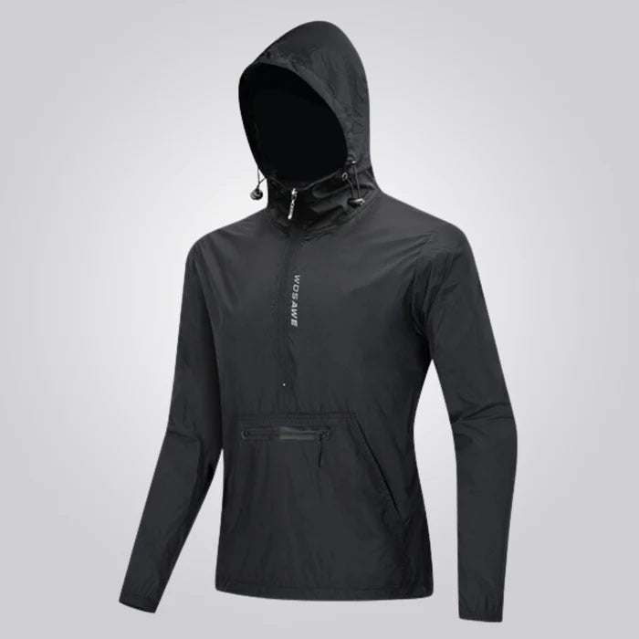 Jaqueta corta vento masculina Raffenzi RZ059, leve, resistente e moderna, ideal para proteção e estilo em atividades urbanas ou ao ar livre.