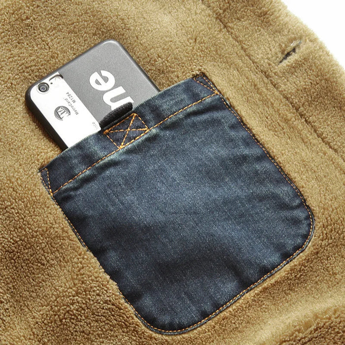 Jaqueta jeans masculina acolchoada Raffenzi com forro térmico, design moderno e acabamento premium para estilo sofisticado no inverno.