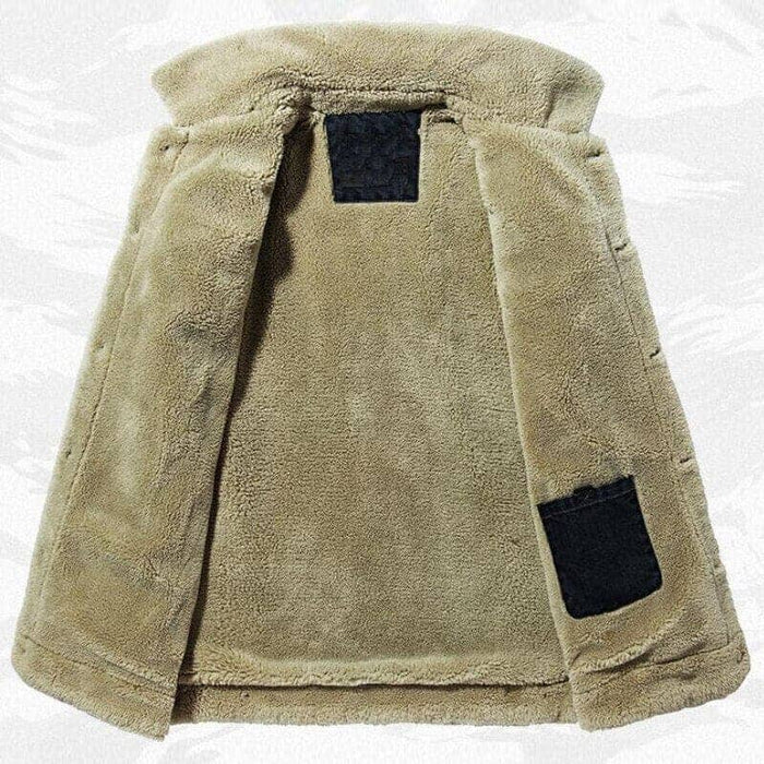Jaqueta jeans masculina acolchoada Raffenzi com forro em lã, modelagem ajustada e estilo sofisticado ideal para os dias frios e ocasiões urbanas.