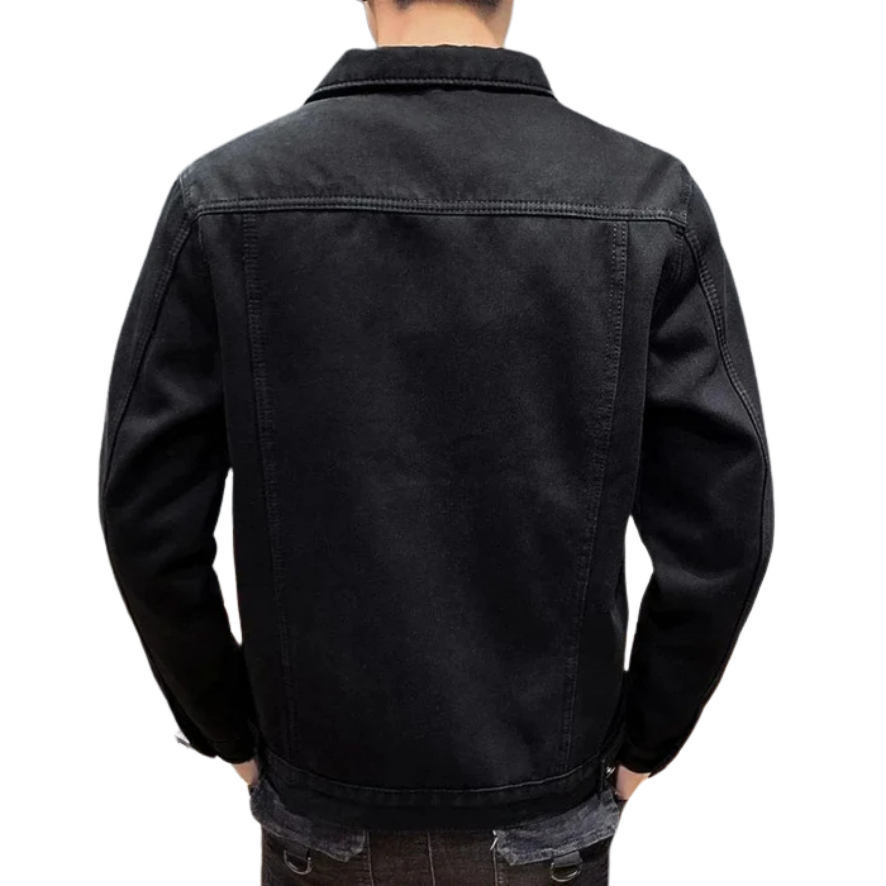 Jaqueta jeans masculina Raffenzi RZ053 com corte ajustado, design sofisticado e conforto para um visual moderno e versátil.