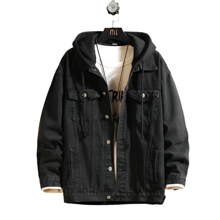 Jaqueta Jeans Masculina Raffenzi RZ061, modelo sofisticado com design ajustado, oferecendo resistência, conforto e estilo para diversas ocasiões.