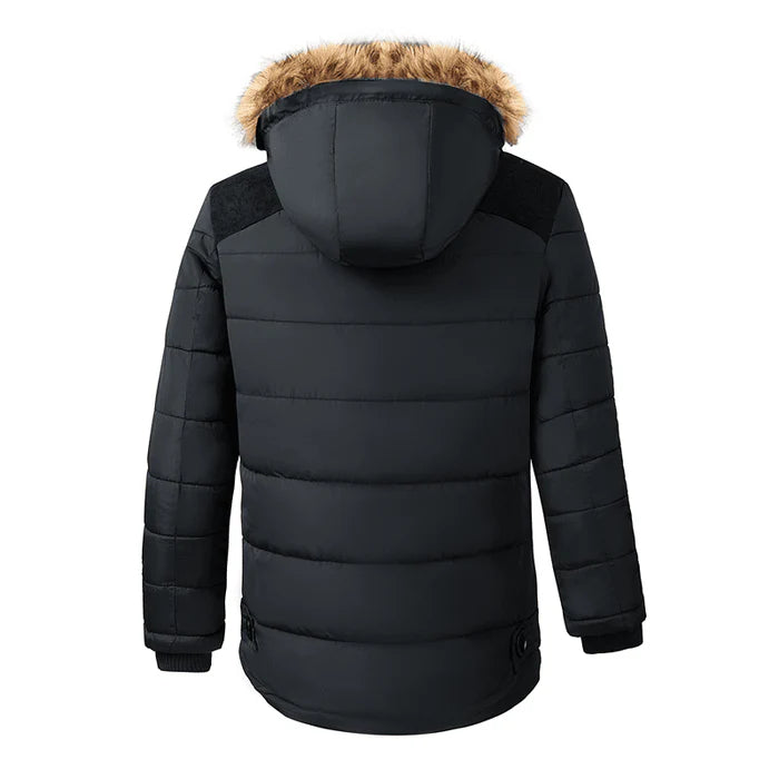 Jaqueta masculina acolchoada Raffenzi RZ039 com design moderno, proteção térmica e caimento sofisticado para looks versáteis e elegantes.