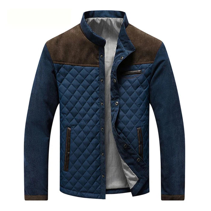 Jaqueta masculina Raffenzi RZ079 com design casual, forro acolchoado e bolsos funcionais, ideal para conforto e estilo em qualquer ocasião.