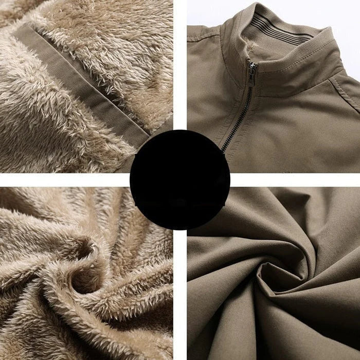 Jaqueta masculina forrada Raffenzi RZ083, com forro de algodão e bolsos funcionais, ideal para conforto térmico e estilo nos dias frios.