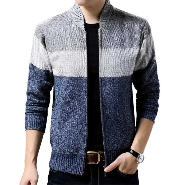 Jaqueta masculina grossa de lã Raffenzi RZ044 com modelagem estruturada e isolamento térmico para looks elegantes e confortáveis no frio
