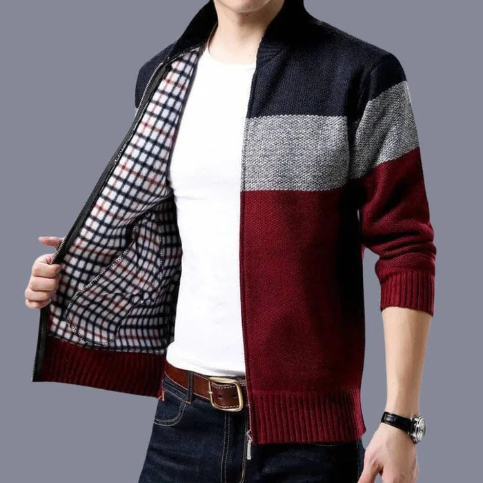 Jaqueta masculina grossa de lã Raffenzi RZ044 com modelagem estruturada e isolamento térmico para looks elegantes e confortáveis no frio