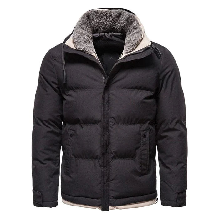 Jaqueta masculina puffer Raffenzi RZ040 com forro em lã, ideal para proteção térmica e visual sofisticado nos dias frios.