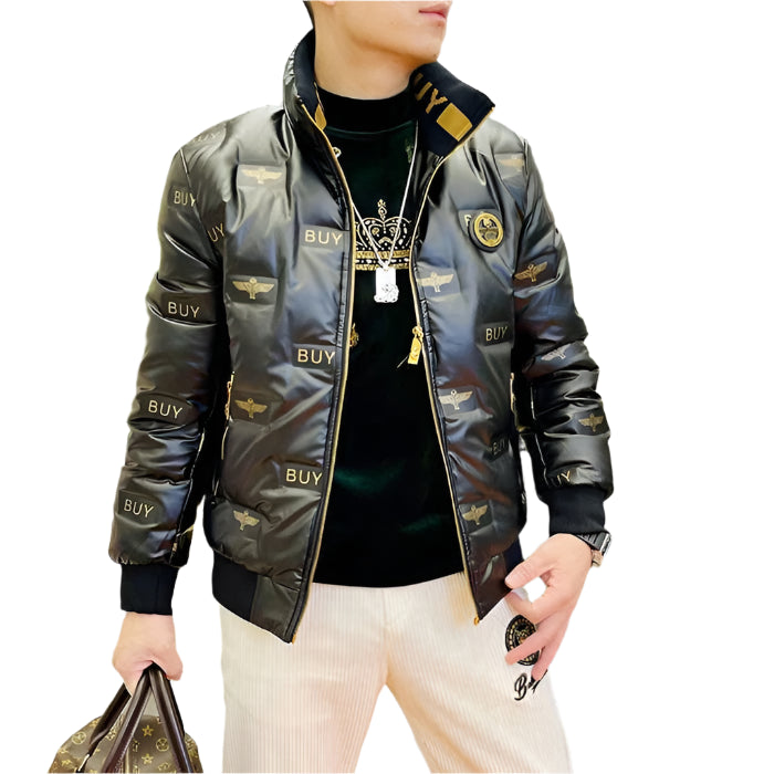 Jaqueta Masculina Puffer Raffenzi RZ041 com design moderno, isolamento térmico e caimento sofisticado, ideal para looks estilosos no frio.