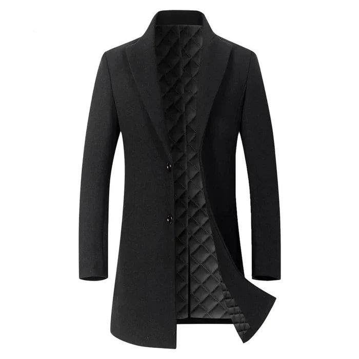 Sobretudo Raffenzi RZ129, design sofisticado em lã com forro aquecido, perfeito para climas frios com elegância e conforto.