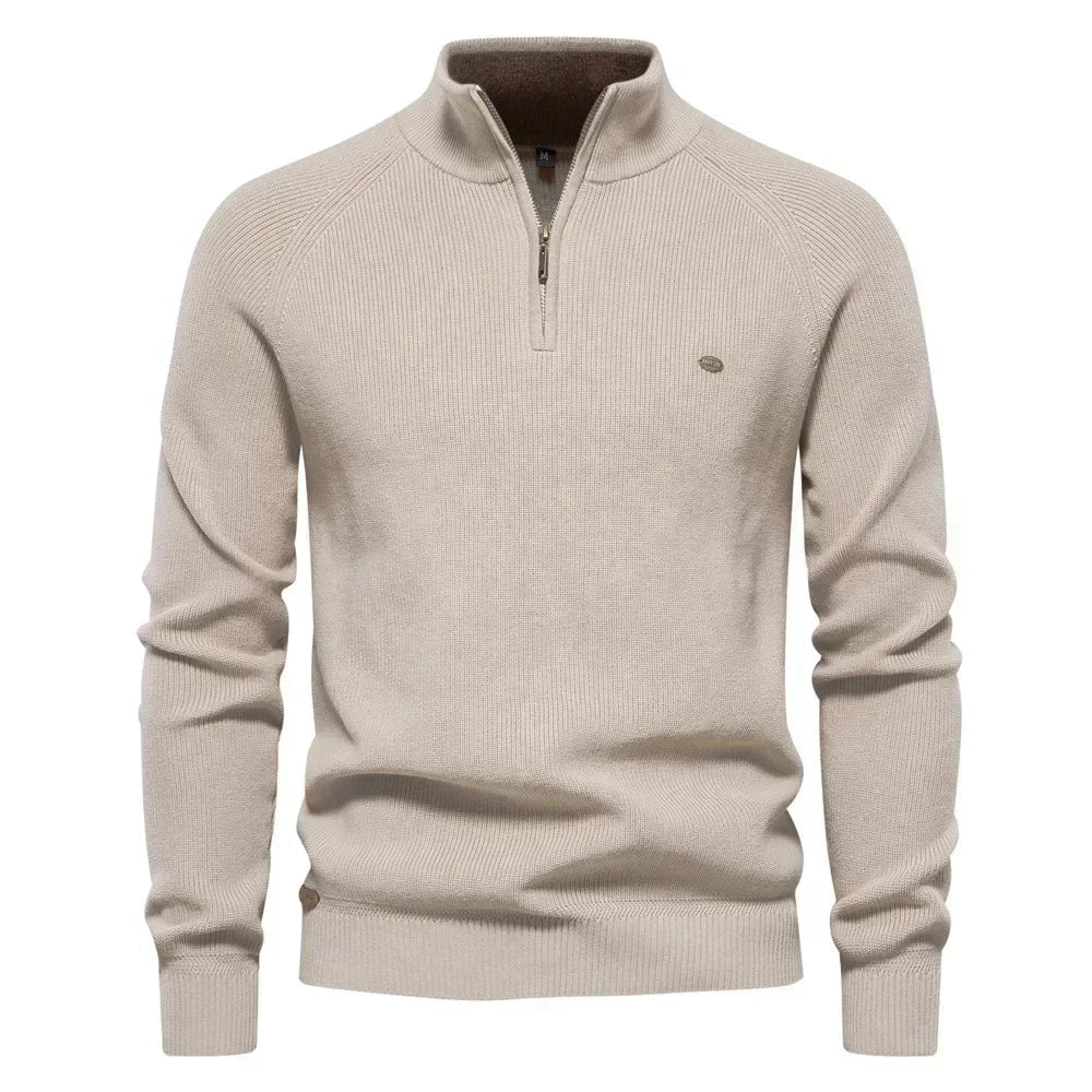 Suéter Raffenzi RZ134, design slim fit com gola V, perfeito para looks casuais ou formais com sofisticação, conforto e estilo em lã.