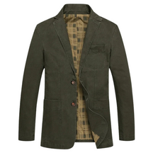 Blazer masculino Raffenzi RZ102 em algodão premium com corte estruturado e detalhes refinados, ideal para compor looks elegantes e confortáveis.