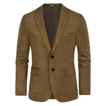 Blazer masculino em camurça Raffenzi RZ103 com design clássico, toque aveludado e bolsos funcionais, ideal para looks elegantes e sofisticados.
