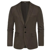 Blazer masculino em camurça Raffenzi RZ103 com design clássico, toque aveludado e bolsos funcionais, ideal para looks elegantes e sofisticados.