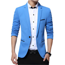 Blazer Masculino Slim Fit em algodão Raffenzi RZ106 com design moderno e detalhes sofisticados, perfeito para valorizar a silhueta masculina.