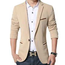 Blazer Masculino Slim Fit em algodão Raffenzi RZ106 com design moderno e detalhes sofisticados, perfeito para valorizar a silhueta masculina.